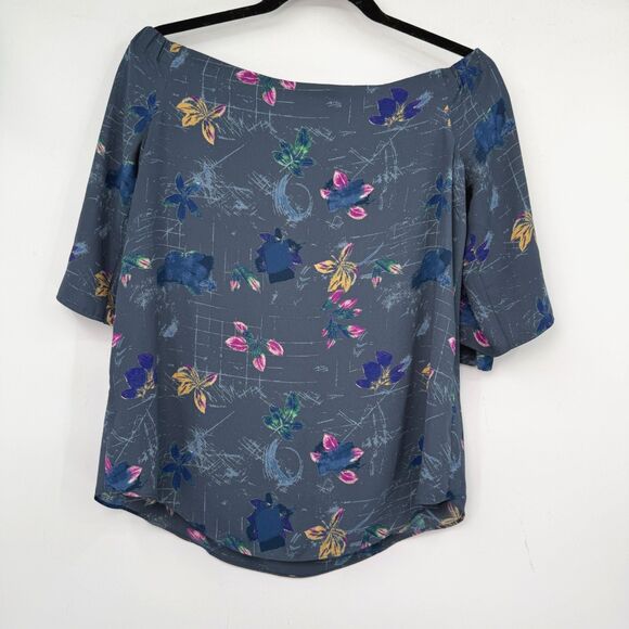 Babaton Aritzia Women's XS Malik Off Shoulder Floral Blouse Fairy Flowy Dainty - Picture 3 of 11